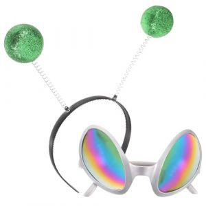 PLAFOPE 1 Jeu Bandeau Extraterrestre Tenue De Carnaval Tenues De Cosplay Couvre-chef Extraterrestre Lunettes Yeux Extraterrestres Lunettes De Mode Maquillage Bandeau Décoration Plastique (Comexs, neuf)