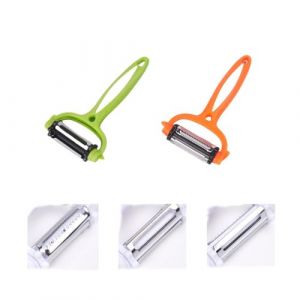 2 Pièces 3 en 1 Econome a Julienne, Éplucheur Multifonctions, Éplucheur à Fruits et Légumes, éplucheur à fruits et légumes/eplucheur à julienne, Eplucheur Légumes avec Poignée Antidérapante (Gobfar store, neuf)