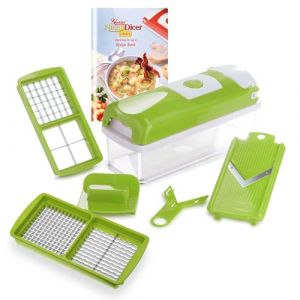 Genius Nicer Dicer Smart | Mandoline 6 en 1 Multifunction Professionelle | Trancheuse | couper- / râpé- / éplucher- / cubes- / quartier- / spirales- / manger- / légumes | slicer | cuisine (Genius GmbH, neuf)