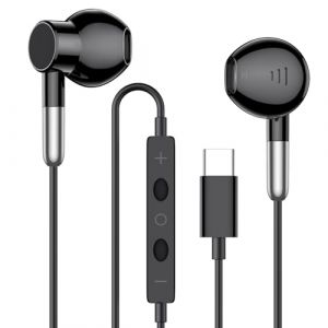 &Eacute;couteurs USB C pour Samsung Galaxy S25 S24 Ultra iPhone 16 avec C&acirc;ble, &Eacute;couteurs Intra-Auriculaires avec Microphone et Contr&ocirc;le du Volume, Ecouteurs St&eacute;r&eacute;o HiFi pour iPhone 15, Samsung Galaxy S23 (Shenzhen Yuebo Technology Co., Ltd, neuf)
