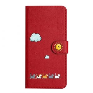 Nokverzy Coque pour Huawei P20 Pro &Eacute;tui Housse Portefeuille Cuir Pochette Clapet Chat Th&egrave;me Porte Carte Protege Magn&eacute;tique Protection Cover Etui Rabat T&eacute;l&eacute;phone Portable pour Huawei P20 Pro Rouge (annuo, neuf)