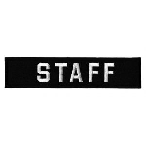 Patche &Eacute;cusson STAFF Thermocollant Patch Pro Entreprise Brod&eacute; (Naga.Hitam, neuf)