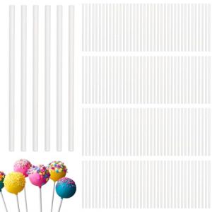 Gosknor 100pcs B&acirc;tonnets de Sucette Blancs, 7,6cm Sans &Eacute;chardes &Eacute;pais B&acirc;tonnets &agrave; Cake Pop pour Bonbons Maison Chocolat D&eacute;corations Cupcakes Sucettes Parfaits pour P&acirc;tisserie & D&eacute;coration F&ecirc;te (Beisong, neuf)
