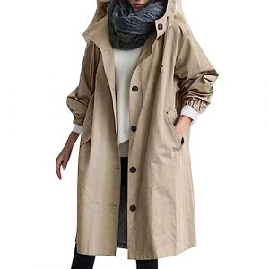 Trenchs pour Femmes Manteau Imperm&eacute;able Pluie Longs Poncho de Pluie Cape dePluie AntiPluie Coupe-Vent Respirant Grande Taille Imperm&eacute;able avec Poche a Capuche (GuangXikj, neuf)