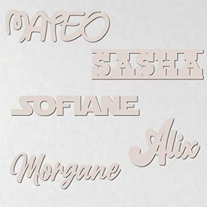 Pr&eacute;nom Pour Porte De Chambre D'Enfant Personnalisable - Nom D'Enfant &Agrave; Personnaliser - Plaque PVC Avec Lettres D&eacute;coup&eacute;es - 17 couleurs disponibles (Beige) (GRAVURE ET COMPAGNIE, neuf)