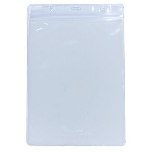 Pack de 50 Vinyle A5 ID Porte badge Poche Porte Pochettes Par Lanyards Tomorrow | VERTICAL Size 25 x 17cm - Pour Carte 22 x 16.6cm | Clair PVC d'identit&eacute; plastique ID Carte Badge Porte-cartes Badge (CKB_LTD, neuf)