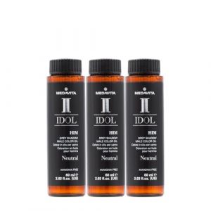 Medavita Idol Man Male Color Neutro 3x60ml - coloration neutre pour hommes (Hair Gallery, neuf)
