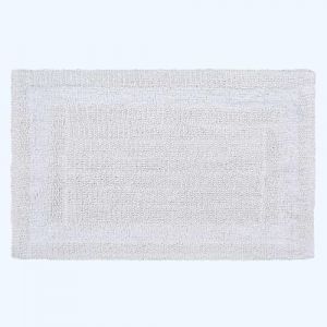 HOMESCAPES Grand Tapis de Bain Absorbant en Coton, Tapis de Bain XXL 70x120 cm, Tapis de Bain Blanc (HOMESCAPES, neuf)