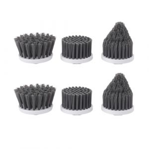 2 ensembles de têtes de rechange pour épurateur électrique, tête de rechange pour brosse rotative, brosse à récurer sans fil pour sol de salle de bain (Petit disque, grand disque, pointu) (Julianne-EU, neuf)
