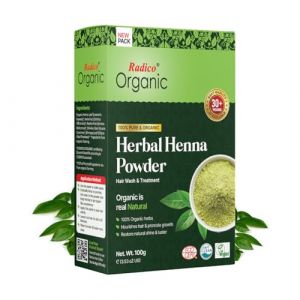 Radico ORGANIC HERBAL HENNA AMLA RITHA/REETHA BHRINGRAJ SHIKAKAI Rouge 100 g (ORGANIChaarverf, neuf)