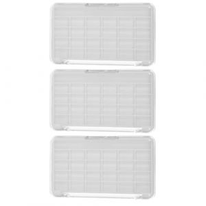 ERINGOGO Palette de Maquillage Vide 24 Cases en Plastique Blanc Transparent Lot de 3 Pi&egrave;ces Palette Rechargeable pour Fards &agrave; Paupi&egrave;res Blush et Rouges &agrave; L&egrave;vres Compacte et Portable (Jehmal, neuf)