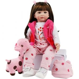 ZIYIUI Bébé Reborn Réaliste 24 Pouces 60 cm Poupee Reborn Corps Silicone Poupée Reborn Jouets pour Enfants Bébé Reborn 60 cm,Cadeau Mignon Garçon Fille (Bebe Reborn Fille) (sjzyjl store, neuf)