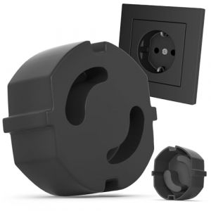 REDTRON 20×Cache Prise Bébé Electrique, Cache Prise pour Securite Enfant, Protection Prise Courant Électrique, protection contre les chocs électriques, Caches Prises Universal sans colle, Noir (Homelink EU, neuf)