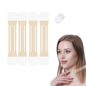 Lot de 24 bandes de levage invisibles pour le visage et le cou, avec 4 bandes élastiques et 20 patchs de rechange (TWTGD, neuf)