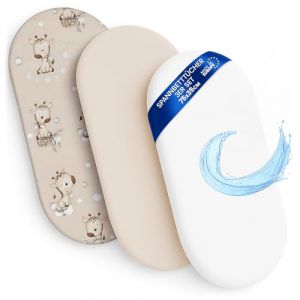Drap Housse Cododo pour Nacelle Ensemble de 2 Draps Lot de 3 : 35x75 cm avec Protege Matelas Impermeable - Alese Bebe Compatible avec Berceaux Landeau Couffin et Poussette Enfant 35 x 75 (ASE Sp&oacute;łka Akcyjna, neuf)