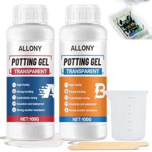 Allony Gel Isolant Electrique, Gel Etancheite Electrique, Gel Electrique, Mastic D'enrobage pour Boîtes de Dérivation, Circuits Imprimés, Circuits Imprimés, Transparent A+B 200g (SUQIAN, neuf)