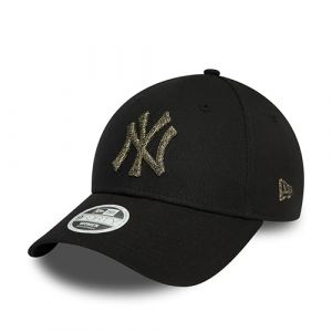 New Era New York Yankees Casquette pour Les Fans Fille Femme Chapeau Logo NY Noir Bretelles MLB (capspin, neuf)