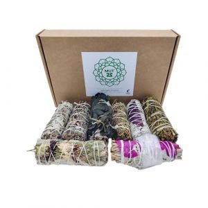 MUT22 8 Sauges Florales à Brûler, Sauge Blanche + Cèdre, Ruda + Desert, Romarin, Sauge Blanche + Eucalyptus, Sauge Blanche + Fleurs, Sauge Royale, Sauge Blanche + Feuille Violette (Kit Florales) (AMA-ZEN, neuf)