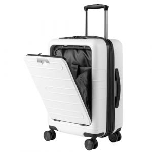 GOPLUS Valise Enfant à roulettes, 20" Valise Cabine Coque Rigide en PC, Poignée Réglable, Bagage à Main avec Serrure TSA, Autocollants Décoratifs, 35L Valise de Voyage Rose pour Garçon/Fille (Augenstern24, neuf)