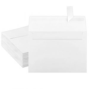 WYAN 60 Pi&egrave;ces Enveloppes Blanches, 18 x 13 cm, Enveloppe Carr&eacute;es Kraft, Enveloppe Flip Classique, pour Invitation de Mariage, Cartes de V&oelig;ux, Anniversaires,Cartes de Remerciement (Carte non incluse) (Livst, neuf)
