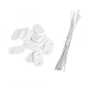 Lot de 78 pièces - Fixations PVC pour Brise-Vue et Canisse, Résistant aux Intempéries - Clips de Montage et Attaches de Câble pour Plaques - Jardin & Balcon (Blanc) (PUZHOUMAOYI, neuf)