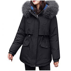 Manteau Femme Hiver Manteau Chaud Femme Veste Capuche Fourrure Faux Parka Longue Hiver Jacket Blouson Longue Parka Hiver pour Femmes &agrave; Capuche Fourr&eacute;E Chaude Manteau pour Paragraphe Doudoune (VPQILH, neuf)