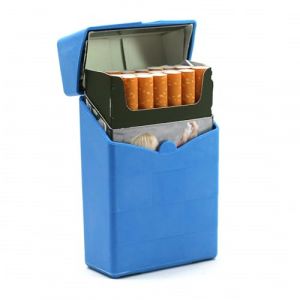 Etui &agrave; paquet de cigarettes - Box Soft (plusieurs couleurs) (Bleu) (Tabac du Bassigny, neuf)