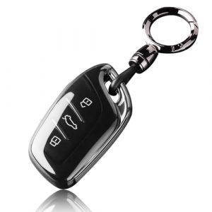 XMSCN Coque de clé en TPU pour MG ZS GT GS 350 360 750 W5 MG3 MG5 MG6 MG7 pour Roewe RX3 RX8 ERX5 RX5 I6 I5, accessoires avec porte-clés, protection de clé intelligente, coque en TPU à 3 boutons (Cares Auto Parts, neuf)