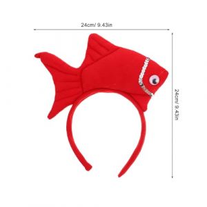 Hemobllo Déguisement Poisson Garçon Fille avec Jupe Tulle et Bandeau Tête Poisson Peluche Costume Animal Doux et Confortable pour Fêtes et Scènes (pattobold, neuf)