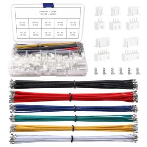 YIXISI 330 Pieces 2/3/4/5/6 Pin 2.54mm JST-XH M&acirc;le/Femelle Connecteurs, JST Connecteur Kit, 2.54mm Femelle Broches Connecteurs Terminals, avec C&acirc;bles Pr&eacute;-Sertis&agrave; &agrave; Double T&ecirc;te 22 AWG (YXS-DE, neuf)