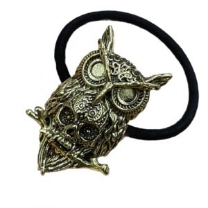 Dark Series Hibou Cr&acirc;ne &Eacute;lastique &agrave; Cheveux Corde &agrave; Cheveux Queue de Cheval Titulaire pour Femme Punk Coiffure Cheveux Tie Party Accessoires (DAIlais, neuf)