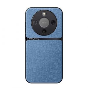COMAKU Coque pour Honor Magic 8 Lite/Honor X9d 5G Ultra-Mince Premium Cuir PU + TPU Silicone Texture Antid&eacute;rapante et Antichoc Housse Coque - Bleu Clair (Dinsi, neuf)
