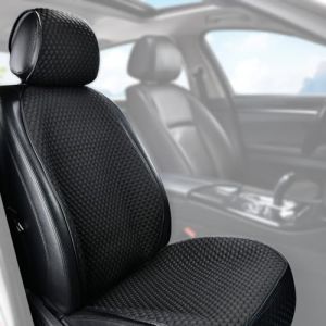 ZATOOTO Housse Siege Voiture Universel 1 Piece, Coussin Voiture Avant, Protege Siege Voiture, Coussin Voiture Conducteur, Respirant, Antidérapant, Noir (ZATOOTO-EU, neuf)
