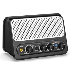 LEKATO Mini amplificateur de Guitare électrique Portable 10 W avec Canal Clean & Overdrive, réverbération et connectivité Bluetooth (Noir et Blanc) (BEI CAI -EU, neuf)