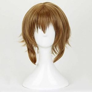 REYHS Perruque Fueguchi Hinami Cosplay pour Tokyo Ghoul, perruque courte brune, perruque de costume d'Halloween, pour Halloween, fête costumée, spectacle d'anime, concerts, Dawig (good stuff A, neuf)