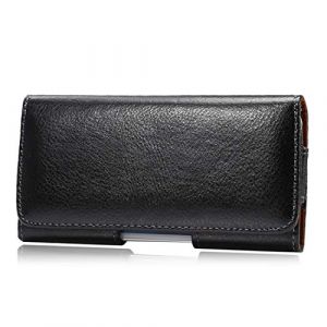 &Eacute;tui horizontal en cuir v&eacute;ritable de qualit&eacute; sup&eacute;rieure pour iPhone 11 Pro Max, XS Max, 8 Plus, 7 Plus, 6 Plus, 6S Plus, passant de ceinture avec clip de support (Rainbow185, neuf)