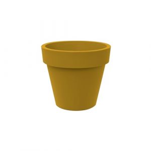 Tera Grand Pot en résine Standard One, Pot pour extérieur et intérieur, Technique de Rotation, Pots pour Plantes et Arbres, résistant aux UV, résistant au Gel, (MOUTARD, 60 cm) (Tecnokit Space Garden & Brico, neuf)