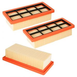 Trendecor Lot de 3 filtres pliss&eacute;s plats pour K&auml;rcher AD 2, AD 2 Battery, AD 3, AD3 Premium, AD 4, AD4 Premium, AD 3.200, AD 3.000 Filtre pour aspirateur &agrave; cendres K&auml;rcher KFI 7420, remplace 6.415 (fuzhoutongdedianzishangwuyouxiangongsi, neuf)