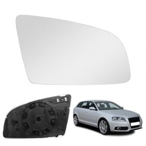 Soekodu Verre de R&eacute;troviseur Remplacement pour Audi A3/S3 2004-2008, A4/S4 2002-2008, A6/S6 2006-2008, R&eacute;troviseur Ext&eacute;rieur Chauffant Hyperbolique Verre de R&eacute;troviseur (JinsenTGG, neuf)