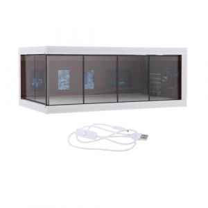 Qianly Présentoir de Parking 1:64, vitrine de Garage de véhicule, vitrine de collection éclairée pour modèles de voitures, accessoire d'aménagement, noir (Conbooes, neuf)