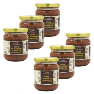 Lot 6x Cr&egrave;me de marrons d'Ard&egrave;che AOP - Bocal 250g (Toilinux, neuf)