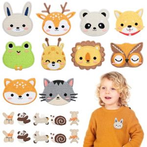 WuGU Patch Thermocollant Enfant, Ecusson Tissus Thermocollant, Animaux Broderie Patch Thermocollant, Ecusson a Coudre Thermocollant Patch Brodé pour Vestes Sacs dos Jeans Couture Réparation Bricolage (RYkjmndxc, neuf)