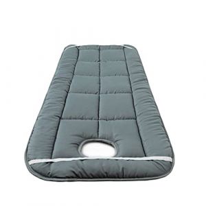 LXJDDLD Coussin De Table De Massage &Agrave; T&ecirc;te Carr&eacute;e/Ronde,Surmatelas De Lit De Massage pour Accessoires De Massage pour Th&eacute;rapeutes,Prot&egrave;ge-Matelas Lavable avec Trou Respiration,Gray r,70x190cm (JingJieZuBaiHuoJingXiaoBu, neuf)