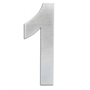 Nakloe - Numero de maison exterieur - Numero maison - Hauteur 8 cm - Adh&eacute;sif - Numero de rue moderne bross&eacute;e - Numero boite aux lettres (1) (Nakloe, neuf)