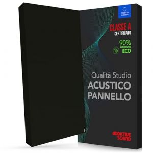 Addictive Sound Panneau Acoustique Mural Premium, panneau acoustique qualit&eacute; studio avec laine acoustique, Classe A d'absorption, fabriqu&eacute; dans l'UE, kit mur/plafond, 100x50x11 cm, 8 kg, Noir (Addictive Sound, neuf)