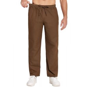 COOFANDY Pantalon en jean pour homme - Pantalon droit stretch - Pantalon en jean &agrave; enfiler - Pantalon cargo styl&eacute; avec &eacute;lastique &agrave; la taille et cordon de serrage - Poches cargo pour hommes, 3XL (COOFANDY EU, neuf)