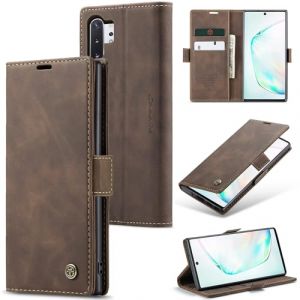Sojlecyu Coque pour Samsung Galaxy Note 10 Plus Case &agrave; Rabat Pochette Portefeuille Etui Premium en Cuir PU Flip CaseHousse Protection Fermeture Magnetique Cover pour Samsung Galaxy Note 10 Plus, Caf&eacute; (Sojlecyu EU, neuf)