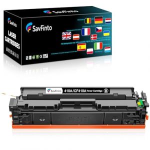 SavFinto 410A Compatible avec HP 410X CF410A CF410X Cartouche d'impression pour HP MFP m477fdw Toner pour HP Color LaserJet Pro MFP M477fdw M477fdn M452nw M377dw M452dn M452dw M477dw M477nw (1 Noir) (Juncheng EU, neuf)