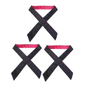 Didiseaon 3 Pi&egrave;ces Bandeau &eacute;charpe avec ceinture en ruban de satin &eacute;charpe en soie oeil de satin foulard &agrave; col carr&eacute; hair charms bangle rubans de ceinture de mari&eacute;e en polyester (Merkowski, neuf)