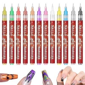 Kit de Stylos Vernis &agrave; Ongles - Pointe Fine Anti-Effet Bav&eacute;,Marqueurs de Vernis Gel - Pour Salon Studio Maison Loisirs Quotidiens Femmes Amies (Wauteb, neuf)